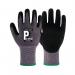 Pred Graphite Cut 1 Safety Gloves Nitrile Micro Foam Palm Coated BlackGrey 7 MF15A-7 J1S38267