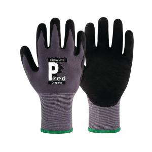 Predator by Ron Pred Graphite Cut 1 Safety Gloves Nitrile Micro Foam