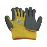 Childrens Gloves TPE Palm Coating with Cub Paw Print Design 1 Pair Size 4 YellowGrey KDZGGY-4 J1S38400