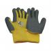 Childrens Gloves TPE Palm Coating with Cub Paw Print Design 1 Pair Size 4 YellowGrey KDZGGY-4 J1S38400