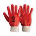 Pred PVC Cut 1 Safety Gloves Knit Wrist 1 Pair Orange 10 (Pack of 10) PRKW-10 J1SPRKW10