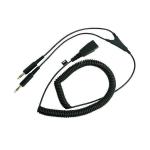 Jabra Quick Disconnect (QD) PC Cord to Dual 3.5mm Jack Coiled Cord 8734-599 JAB00566