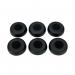 The photograph shows six Jabra Evolve 75 ear cushions, designed specifically for the Jabra Headset Accessories line. The cushions are soft and black in color, giving a sleek and professional appearance.