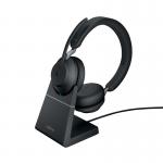Jabra Evolve2 65 Stereo USB-C Headset with Charging Stand Microsoft Teams Version 26599-999-889 JAB02286