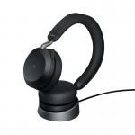 Jabra Evolve2 75 USB-C Headset with Charging Stand Microsoft Teams Versions Black 27599-999-889 JAB02436