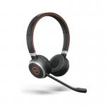 Jabra Evolve 65 SE MS Stereo Wireless Headset Link 380 USB-A Adapter + Charging Stand 6599-833-399 JAB02641