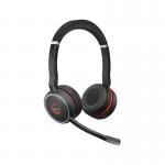 Jabra Evolve 75 SE MS Stereo Wireless Headset Link 380 USB-A BT Adapter +Charging Stand 7599-842-199 JAB02646