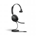 Jabra Evolve2 40 SE Monaural Wired Headset USB-C UC Version 24189-889-899 JAB02803