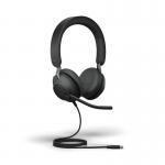 Jabra Evolve2 40 SE Stereo Wired Headset USB-A UC Version 24189-989-999 JAB02808