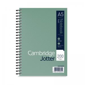 Photos - Notebook Cambridge Ruled Margin Wirebound Jotter  200 Pages A5 3 Pack 