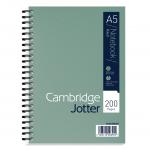 Cambridge Ruled Margin Wirebound Jotter Notebook 200 Pages A5 (3 Pack) 400039063 JD00693