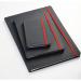 Black n Red Casebound Hardback Notebook 144 Pages A6 Black 400033672 JD01188