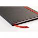 Black n Red Casebound Hardback Notebook 144 Pages A6 Black 400033672 JD01188