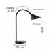 Unilux Sol Flexible LED Desk Lamp 4 Watt Black 400086979 JD01372