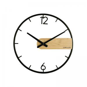 Unilux Circle Wall Clock BlackBamboo 400189467 JD04114