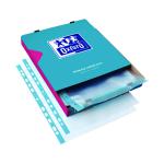 Oxford Punched Pocket 75micron A4 Blue/Clear (Pack of 100) 400002150 JD04370