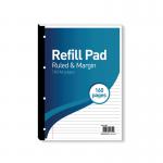 Hamelin 8mm RuledMargin Refill Pad A4 80 Sheet (Pack of 5) 400127657 JD04851
