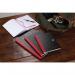 Black n Red Casebound Hardback Ruled Notebook 192 Pages B5 (Pack of 5) 400082917 JD06053