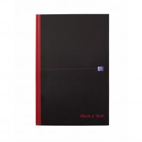 Black n Red Casebound Hardback Ruled Notebook 192 Pages B5 (Pack of 5) 400082917 JD06053