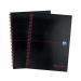 Oxford Black N Red Hardback Wirebound Notebook 140 Pages A4 (Pack of 2) 400194794 JD08794