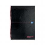 BlackNRed Hardback Wirebound Recycled Notebook A4 (Pack of 2) 400194990 JD09147