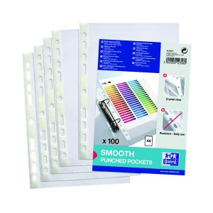 Photos - File Folder / Lever Arch File Oxford Punched Pocket 60 micron A5 Clear 100 Pack 400025671 JD12358 