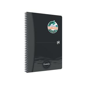 Photos - Notebook Oxford Oceanis Wirebound  Ruled A4 Black 400180067 JD22186 