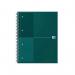 Oxford Hardback Wirebound Notebook 160 Pages Special Edition A4+ Green 400194460-S JD25359
