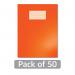 Hamelin Oxford Exercise Book 8mm Lined 80 Page A4+ Orange (Pack of 50) 400206518 JD28631