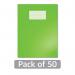 Hamelin Oxford Exercise Book 12mm Squared 80 Page A4+ Light Green (Pack of 50) 400206553 JD28651