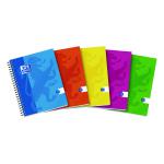 Oxford Touch Wirebound Hardback Notebook A5 Assorted (Pack of 5) 400110083 JD32918