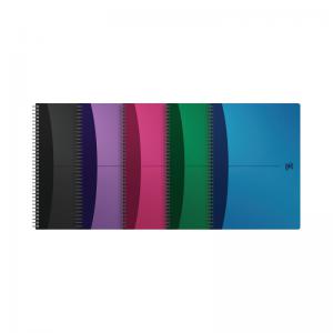 Oxford Poly Opaque Wirebound Notebook A4 Assorted Pack of 5 100101918