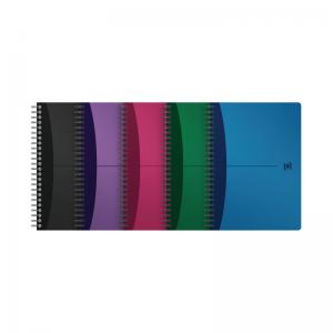 Oxford Poly Opaque Wirebound Notebook A5 Assorted 5 Pack 100101300
