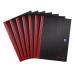 Black n Red Casebound Hardback Notebook Ruled 192 Pages A4 (Pack of 5) Plus 2 FOC 400116295 JD44264