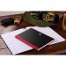 Black n Red Casebound Hardback Notebook Ruled 192 Pages A4 (Pack of 5) Plus 2 FOC 400116295 JD44264