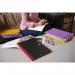 Black n Red Casebound Hardback Notebook Ruled 192 Pages A4 (Pack of 5) Plus 2 FOC 400116295 JD44264