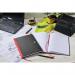 Black n Red Casebound Hardback Notebook Ruled 192 Pages A4 (Pack of 5) Plus 2 FOC 400116295 JD44264