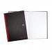Black n Red Smart Ruled Casebound Hardback Notebook A4 100080428