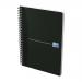 Oxford Card Cover Wirebound Notebook A4 Black (Pack of 5) 100102931 JD66538