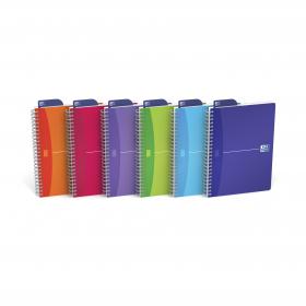 Oxford Poly Translucent Wirebound Notebook A5 Assorted (Pack of 5) 100104780