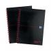 Oxford Black N Red Hardback Wirebound Recycled Notebook 140 Pages A4 (Pack of 2) 400194990 JD67023