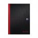 Black n Red Casebound Hardback Notebook Ruled 192 Pages A4 (Pack of 2) 400155360 JD72861