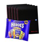 BUY BnR A4 WB Glossy 5 Pack Ruled Plus FOC Heroes Family Bag JD811292