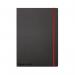 Black n Red Casebound Hardback Notebook Ruled A4 Black 400038675 JD812000