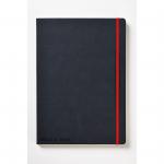 Black n Red Casebound Hardback Notebook Ruled A4 Black 400038675 JD812000
