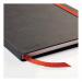 Black n Red Casebound Hardback Notebook A4 Black 400038675