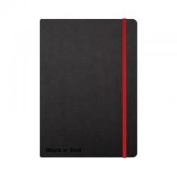 Black n Red Casebound Hardback Notebook Ruled A5 Black 400033673 JD812001