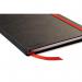 Black n Red Casebound Hardback Notebook Ruled A5 Black 400033673 JD812001