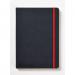 Black n Red Casebound Hardback Notebook A5 Black 400033673