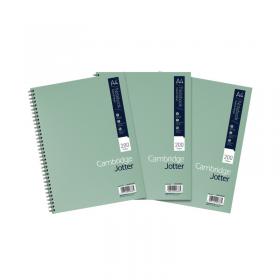 Cambridge Ruled Margin Wirebound Jotter Notebook 200 Pages A4 (3 Pack) 400039062 JD82373